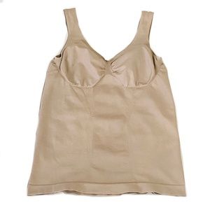 Seamless Essentials Shaper Tank Cami Large Beige Body Wear Stretch